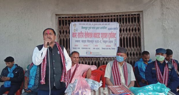 फतुवाबिजयपुरमा नगर स्तरीय सेलेक्सन नकआउट फुटबल टुर्नामेन्टको नगर प्रमुख यादवद्धारा उदघाटन