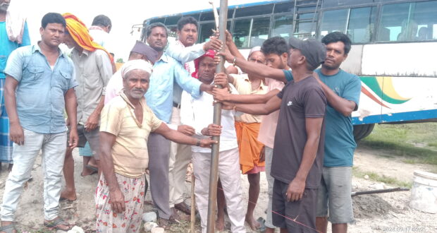 भैसहीमा बजार व्यवस्थापन समितिद्वारा ट्रस भवनको शिलान्यास सम्पन्न ।