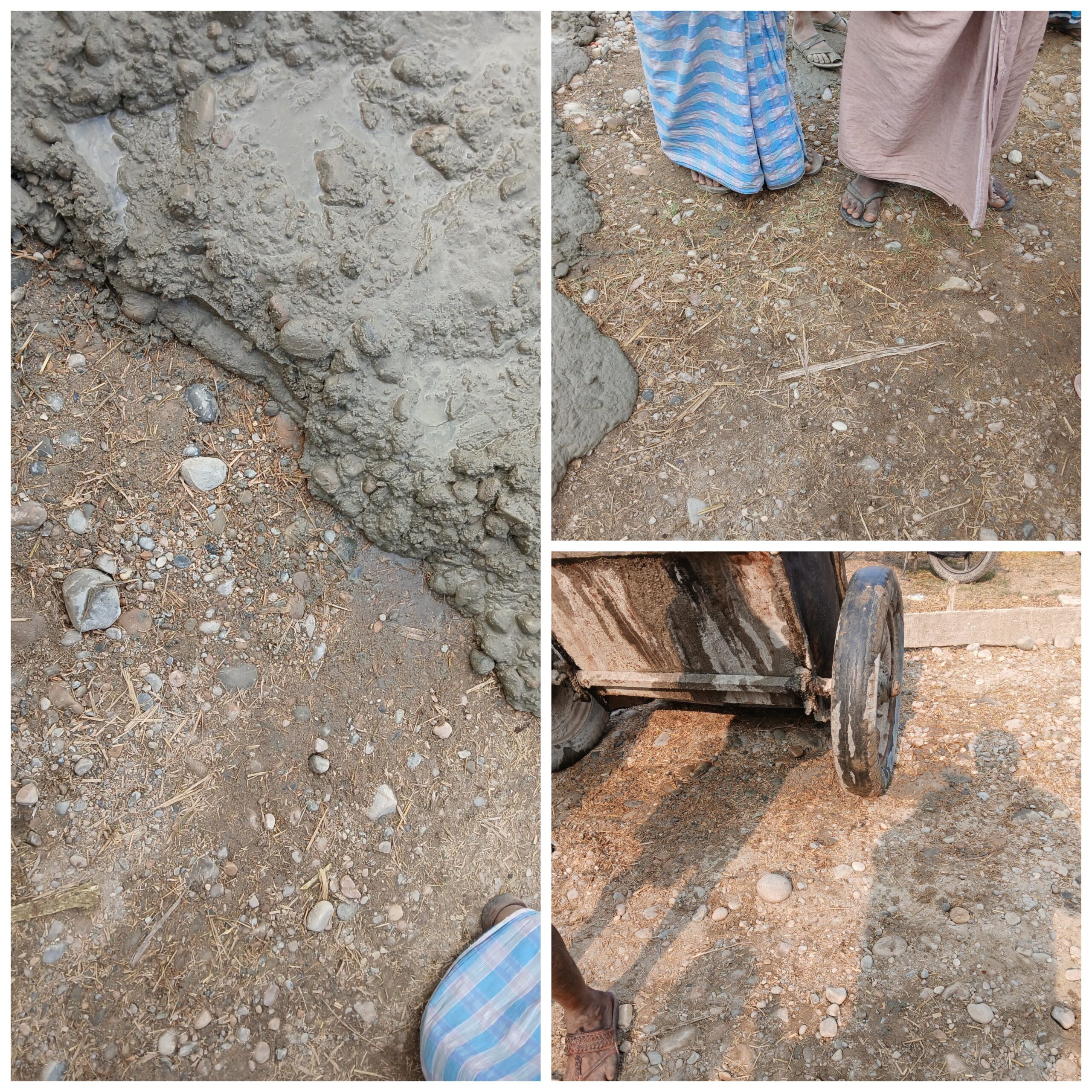 देवाही गोनाही-५ पिपरामा इन्जिनियरको लापरबाहीका कारण सडक ढलानमा अवरुद्ध।