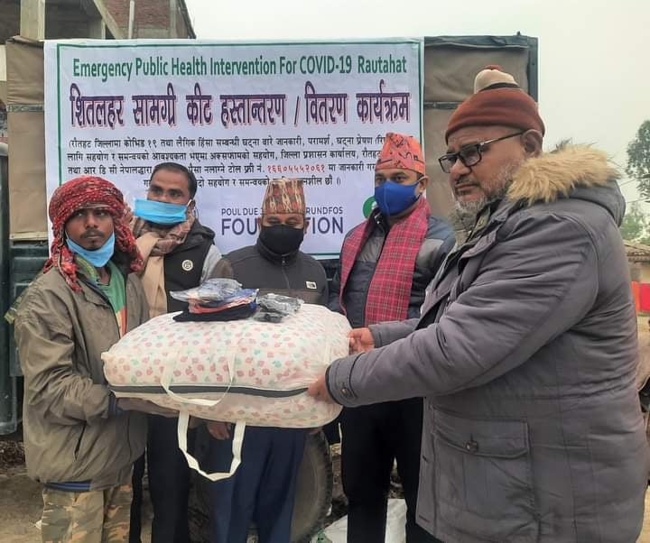 गुजरा नपामा चिसोबाट बाच्न सामग्री हस्तान्तरण सम्पन्न