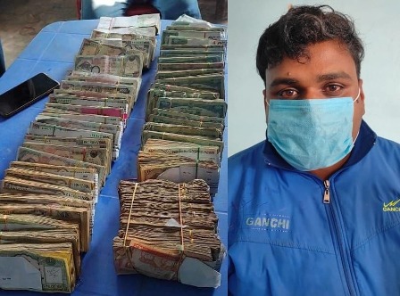 रौतहट प्रहरीद्वारा श्रोत नखुलेको अबैध रुपैयाँ सहित एक जना पक्राउ