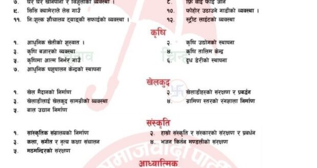 बौधिमाई २ मा जसपा नेपालका वडाध्यक्ष उम्मेदवार दिलीप पटेलले गरे प्रतिबद्धता–पत्र