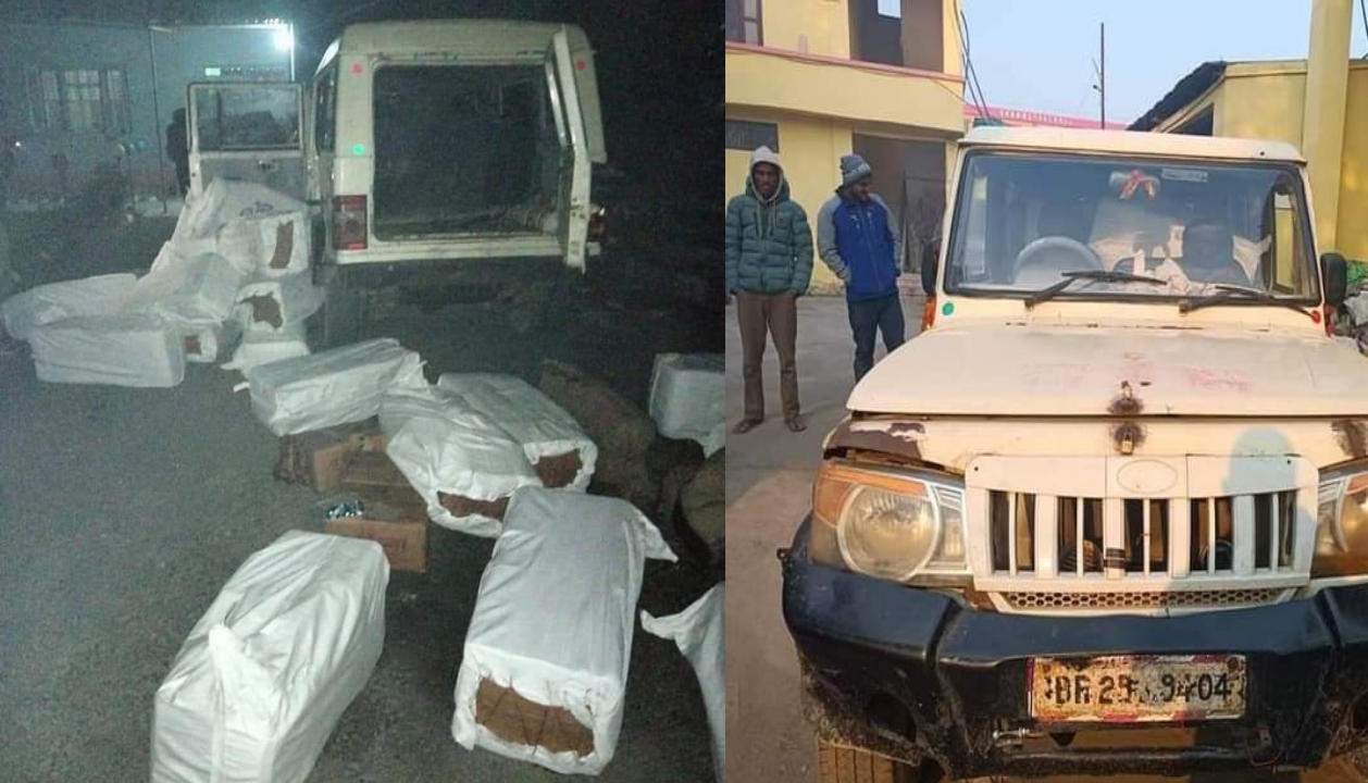 रौतहटमा सशस्त्र र नेपाल प्रहरीद्वारा ठुलो मात्रामा भारतीय गाड़ी सहित मदिरा बरामद ।