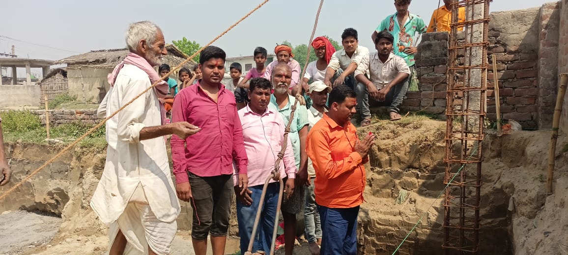 फतुवा बिजयपुरको टेंग्राहामा विद्यालय भवनको शिलान्यास ।