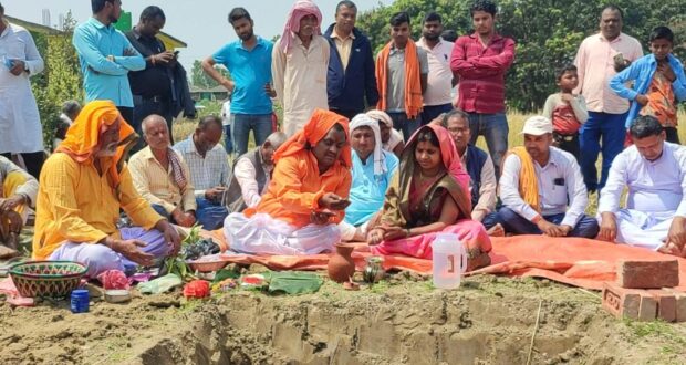 मेयर कुर्मीद्वारा ४ कोठे सुविधा सम्पन्न स्वास्थ्य चौकी भवनको शिलान्यास