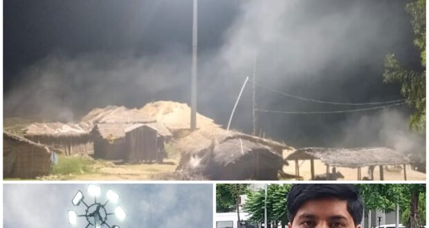 बौधिमाई -२ इनर्वामा युवा नेता दिलीप पटेलको विशेष पहलमा टावर लाईट जडान ।