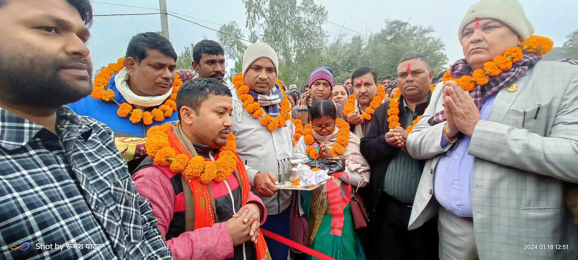 मा.उपेन्द्र यादवद्वारा बाराको करैयामाईमा टियर नदिको पुल उद्घाटन।