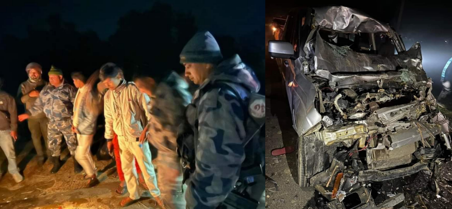 सवारी दुर्घटनामा नापी कार्यालय मलंगवाका प्रमुख मानन्धर सहित ११ जना घाईते ।