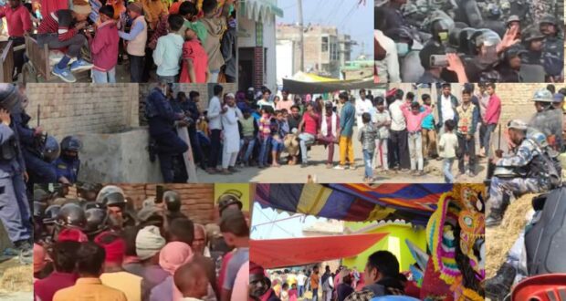 रौतहटको ईशनाथमा सरस्वतीको मुर्ति सेलाउन बिषयमा झडपपछि कर्फ्यु आदेश ।