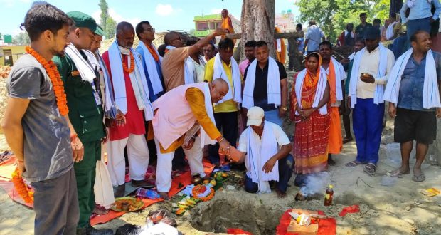 नमूना मावि गरुडामा ९१ लाखको लागतमा प्रशासकीय भवन निर्माण हुँदै,शिक्षा गुणस्तरमा नगरपालिकाको जोड