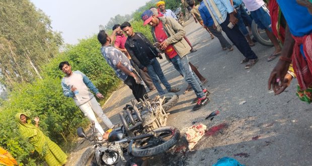 बौधिमाईको भोवाली चौक सडक खण्डमा मोटरसाइकिल दुर्घटना दुईटै चालकको अवस्था गम्भीर